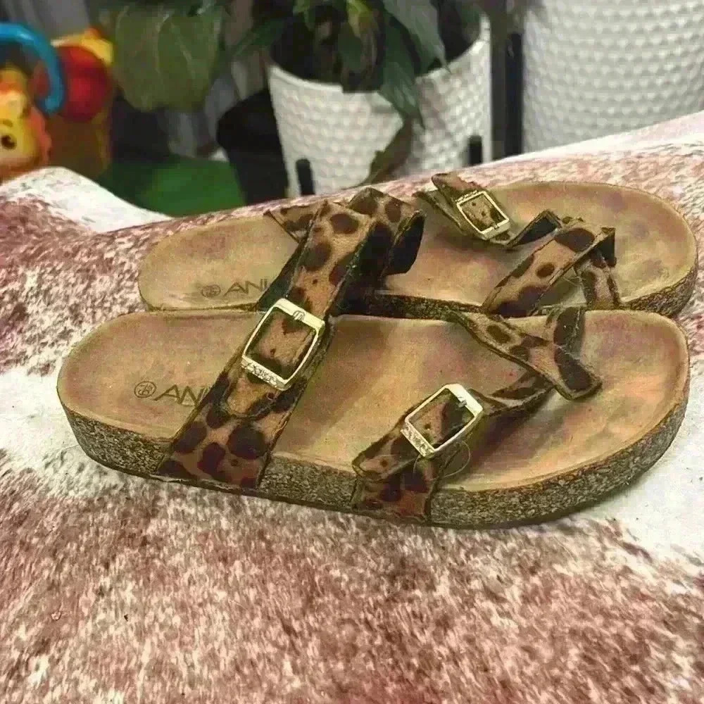 Anna Leopard Print Sandal Size 6.5 - Picture 3 of 3